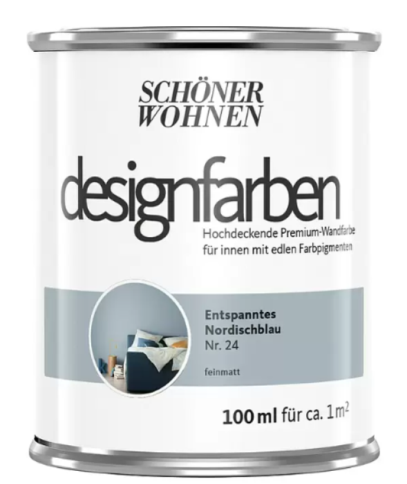 Schöner Wohnen Designfarbe Entspanntes Nordischblau Nr.23, 100 ml, 949101007547